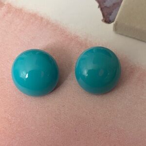 Joan Rivers Aqua Round Earrings